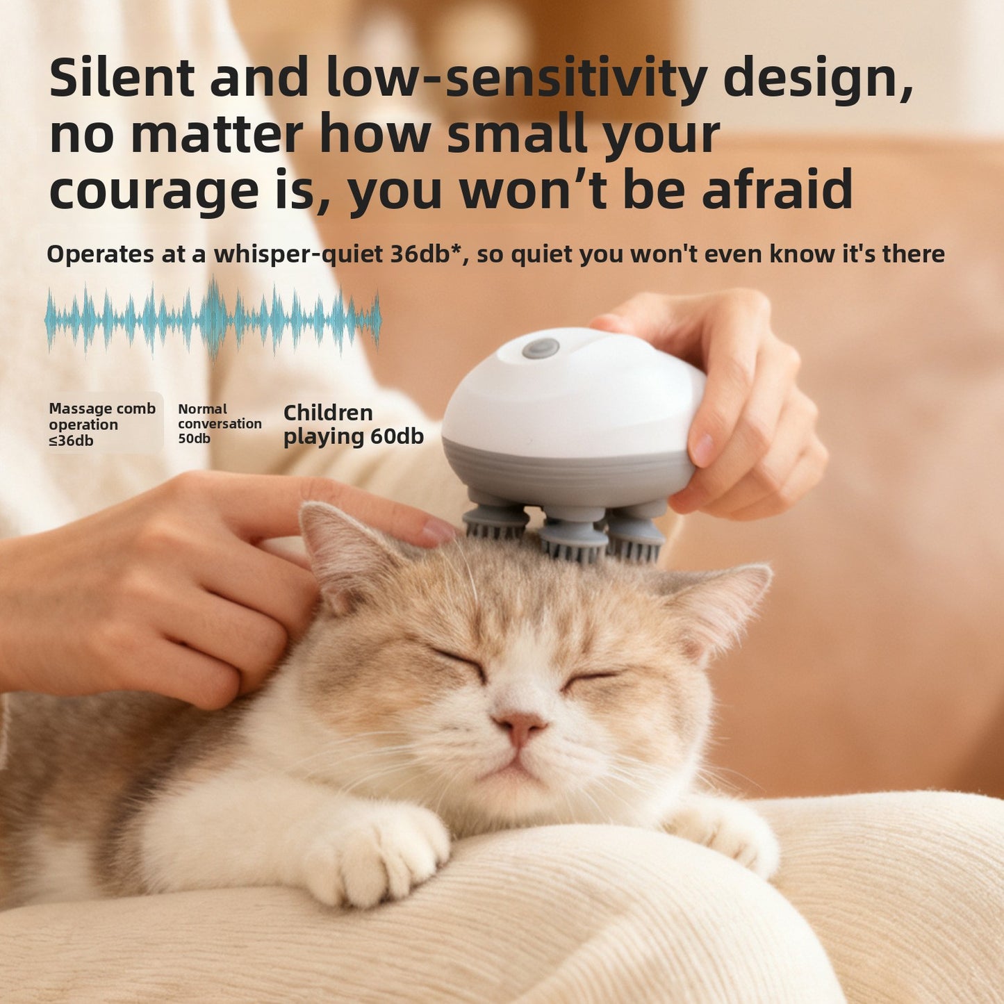 Waterproof Cat Massager & Interactive Toy
