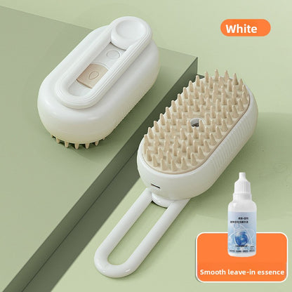 Steam Spray Pet Grooming Comb with Massage & Hair Removal