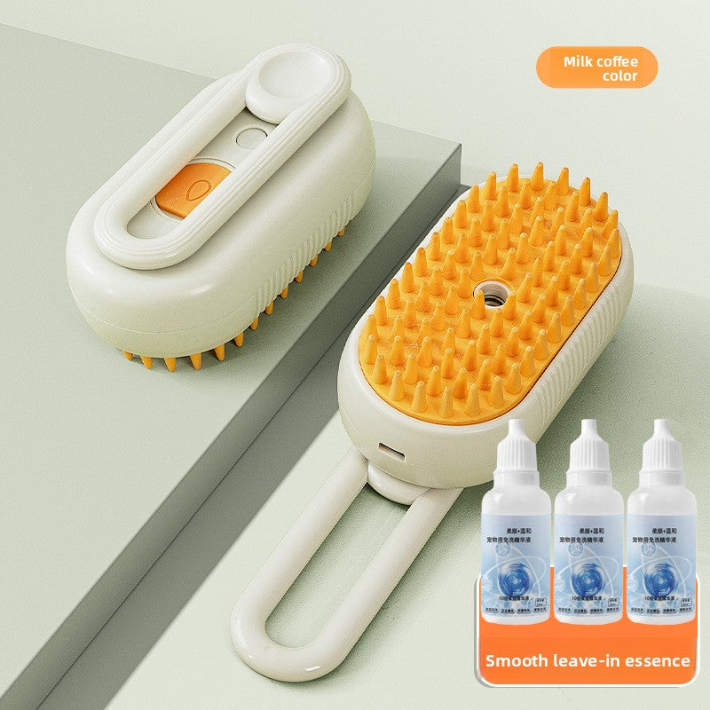 Steam Spray Pet Grooming Comb with Massage & Hair Removal