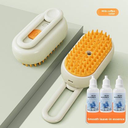 Steam Spray Pet Grooming Comb with Massage & Hair Removal
