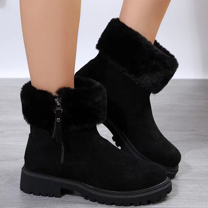 Women’s Plush Winter Side-Zip Snow Boots