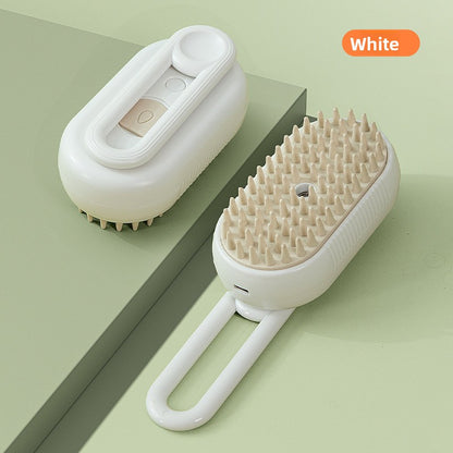 Steam Spray Pet Grooming Comb with Massage & Hair Removal