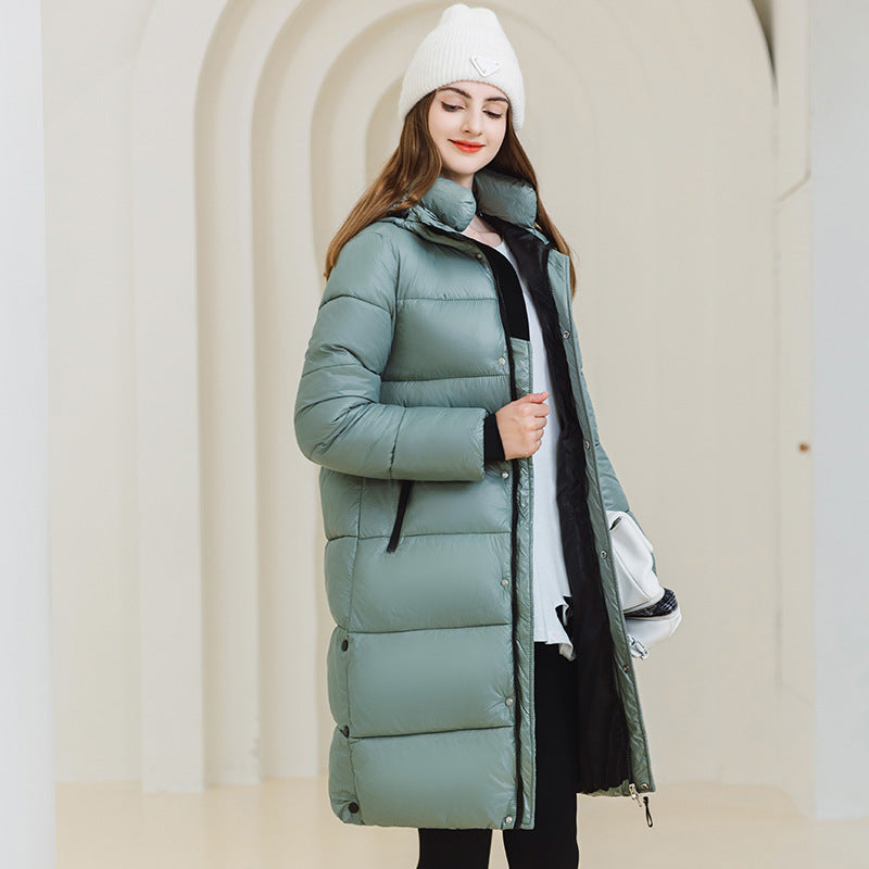 Winter Hooded Coat with Pockets