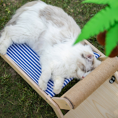 All-Season Elevated Cat Bed with Scratch Post
