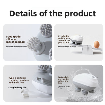 Waterproof Cat Massager & Interactive Toy