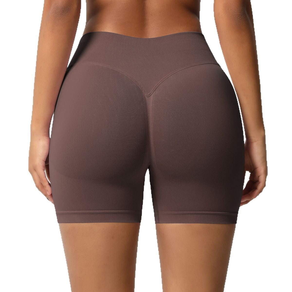 Seamless Three-section Waist Fitness Shorts Women's High Top Sports Yoga Shorts