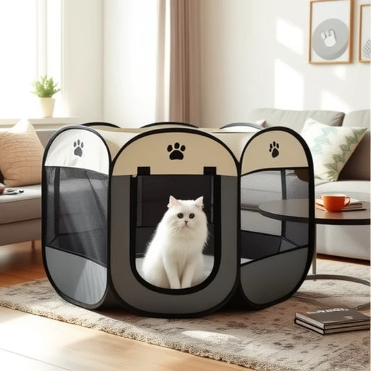 Portable Enclosed Pet Tent for Recovery & Comfort