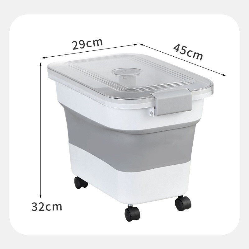 Pet Foldable Dog Food Bucket