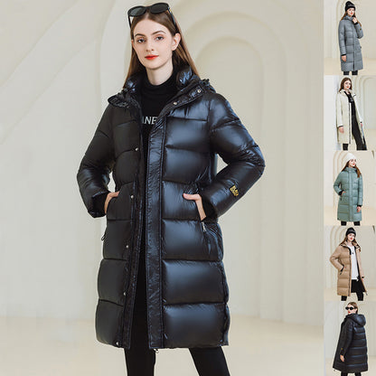 Winter Hooded Coat with Pockets