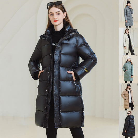 Winter Hooded Coat with Pockets
