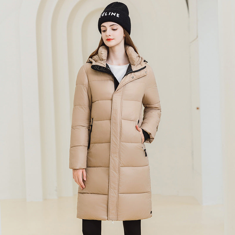Winter Hooded Coat with Pockets