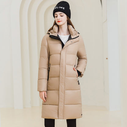 Winter Hooded Coat with Pockets