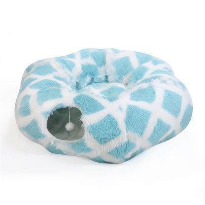 Plush Foldable Cat Tunnel Bed