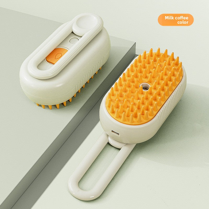 Steam Spray Pet Grooming Comb with Massage & Hair Removal