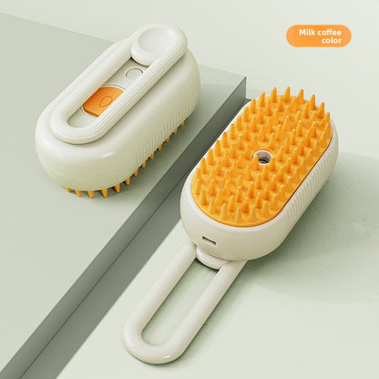 Steam Spray Pet Grooming Comb with Massage & Hair Removal