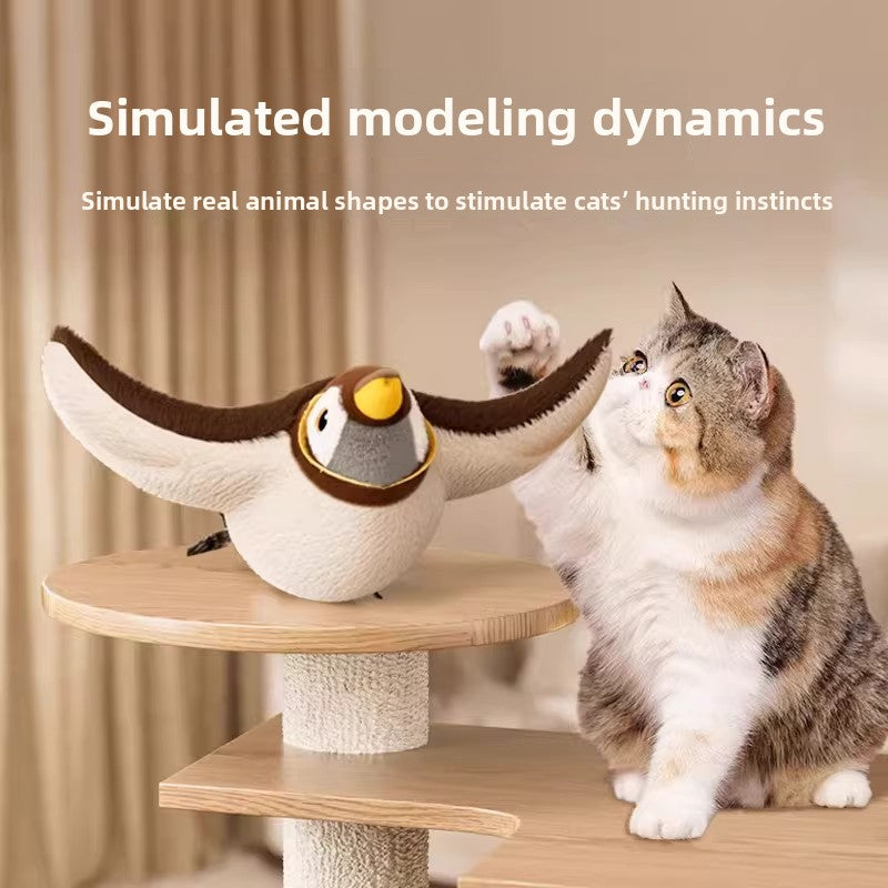 Electric Fluttering Bird Cat Toy with Sound