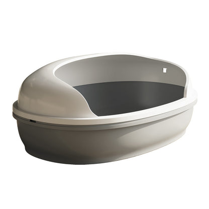 Semi-Enclosed Cat Litter Box for Multiple Cats