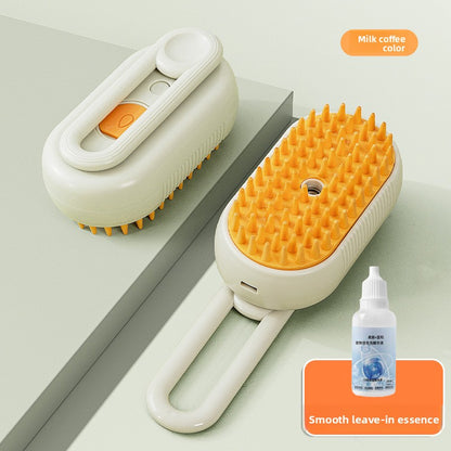 Steam Spray Pet Grooming Comb with Massage & Hair Removal