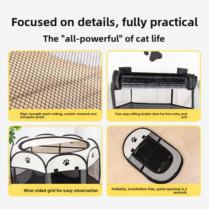 Portable Enclosed Pet Tent for Recovery & Comfort
