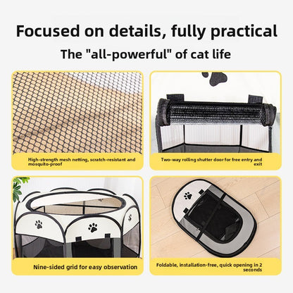 Portable Enclosed Pet Tent for Recovery & Comfort