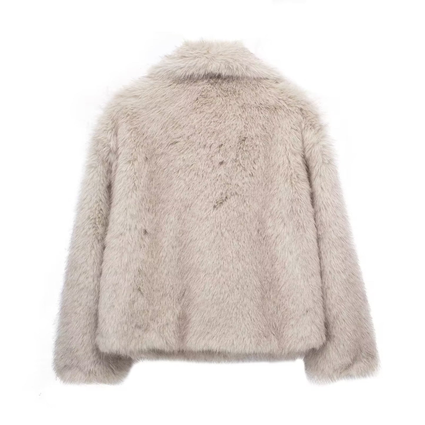 Winter Plush Warm Fluffy Lapel Coat