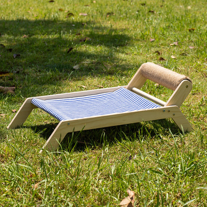 All-Season Elevated Cat Bed with Scratch Post