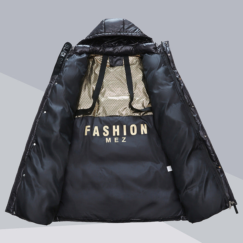 Winter Hooded Coat with Pockets