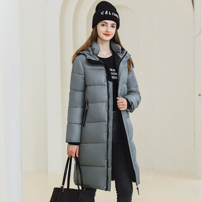 Winter Hooded Coat with Pockets