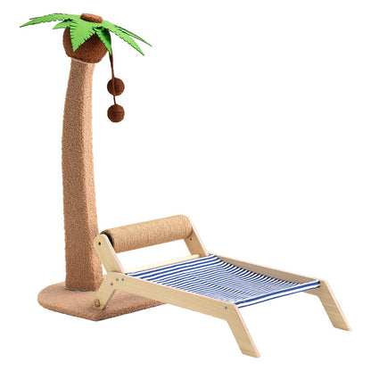 All-Season Elevated Cat Bed with Scratch Post