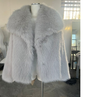 Winter Plush Warm Fluffy Lapel Coat