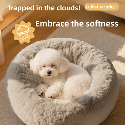 Warm, Thickened, Long-Haired Dog Bed